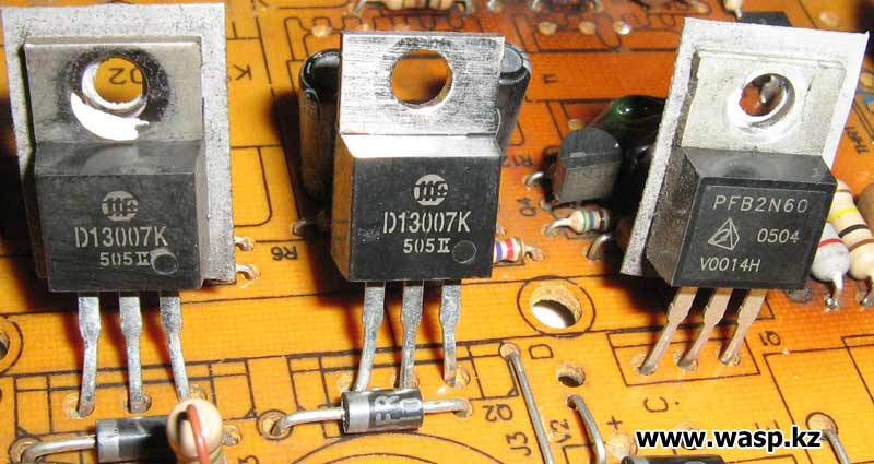 дежурка PFB2N60 транзистор, раскачка D13007K высоковольтные дежурка PFB2N60 транзистор, раскачка D13007K высоковольтные