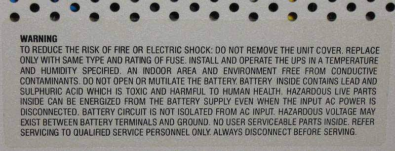 warning UPS OPC warning UPS OPC