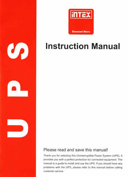 Мануал Intex 1050VA вы можете скачать здесь Мануал Intex 1050VA вы можете скачать здесь