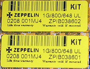 DDR Zeppelin ZPIB038601 этикетка на модулях памяти DDR Zeppelin ZPIB038601 этикетка на модулях памяти