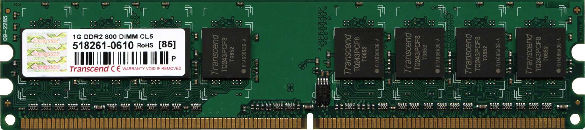 Transcend JM800QLU-1G RAM Transcend JM800QLU-1G – DDR2 800 MHz (PC-2 6400) 1 GB