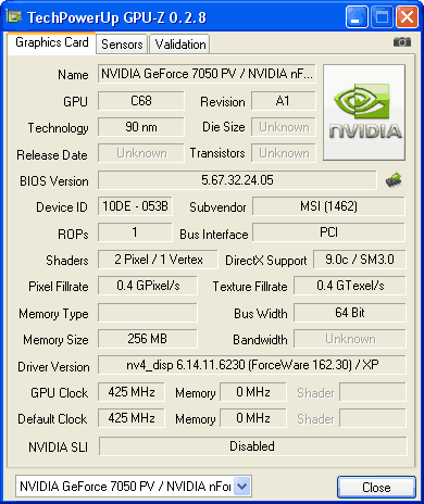 GeForce 70520PV C68 интегрированное видео в MSI K9NGM4-F GeForce 70520PV C68 интегрированное видео в MSI K9NGM4-F