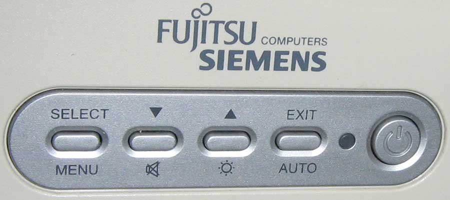 Fujitsu Siemens Conputers монитор B17-1 все элементы настройки Fujitsu Siemens Conputers монитор B17-1 все элементы настройки