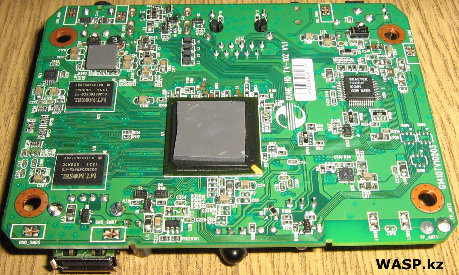 Dune HD TV-102W нижняя сторона платы электроники Dune HD TV-102W нижняя сторона платы электроники