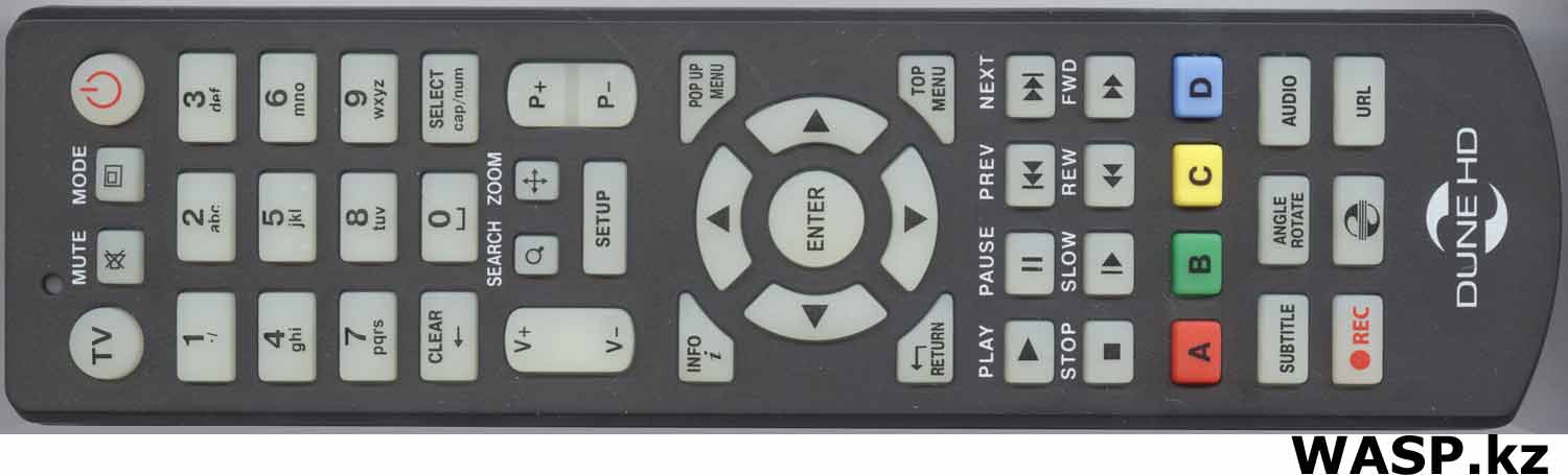 пульт дистанционного управления для Dune HD TV-102W пульт дистанционного управления для Dune HD TV-102W