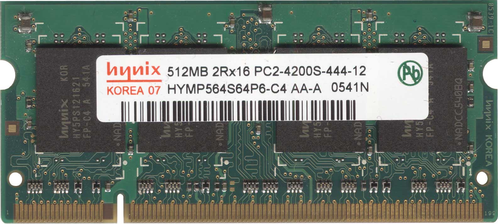 Hynix PC2-4200S-444-12, DDR2, 512 Мб Hynix PC2-4200S-444-12, DDR2, 512 Мб