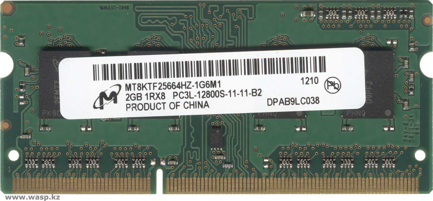 Micron MT8KTF25664HZ-1G6M1 - оперативная память для ноутбука Micron MT8KTF25664HZ-1G6M1 - оперативная память для ноутбука