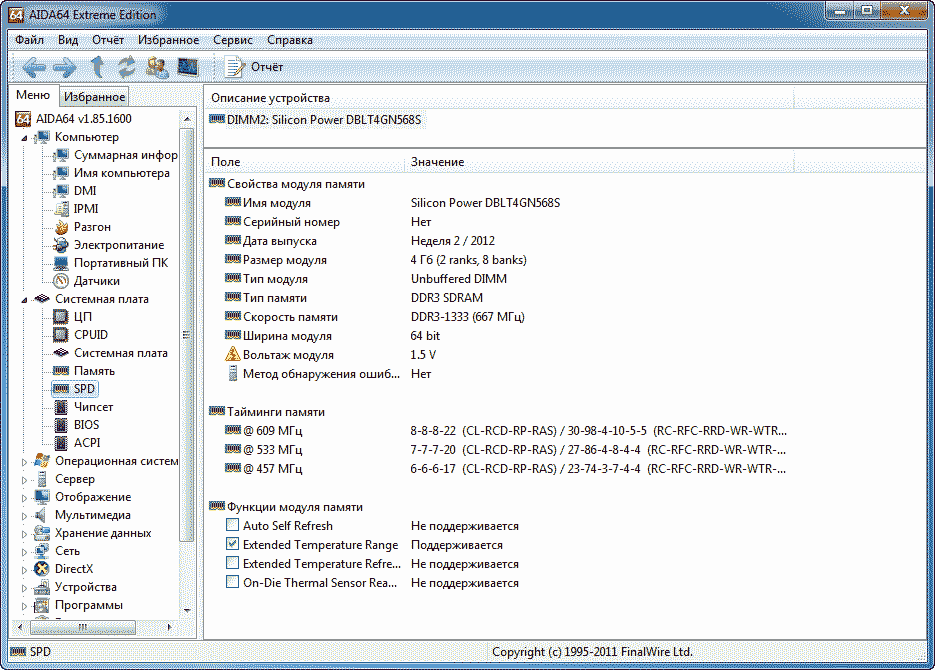 тестирование памяти Silicon Power SP004GBLTU133V02 тестирование памяти Silicon Power SP004GBLTU133V02