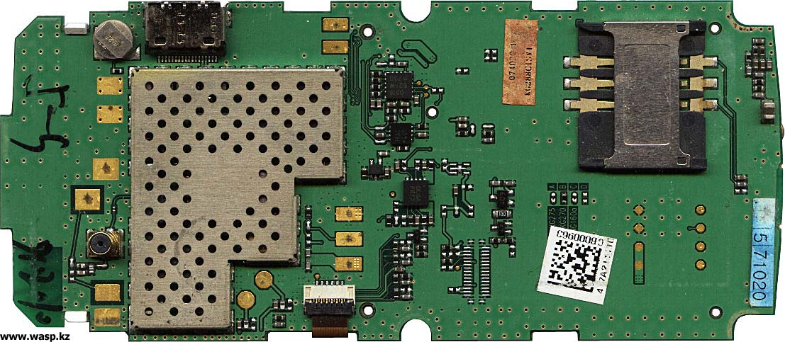 Сотовый телефон LG KG288 – печатная плата Сотовый телефон LG KG288 – печатная плата