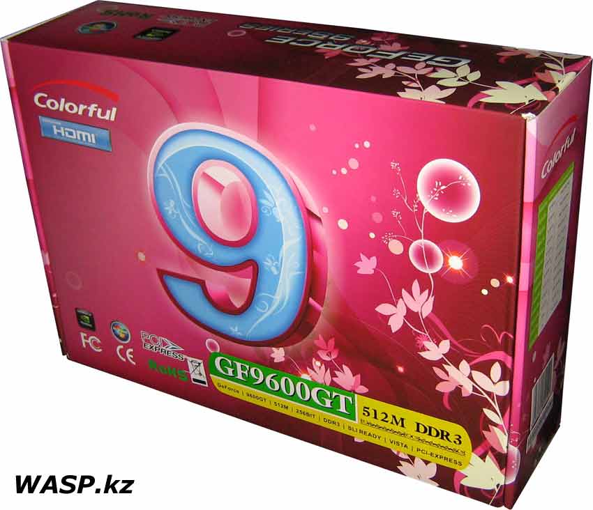 коробка видеокарты Colorful GeForce 9600GT коробка видеокарты Colorful GeForce 9600GT