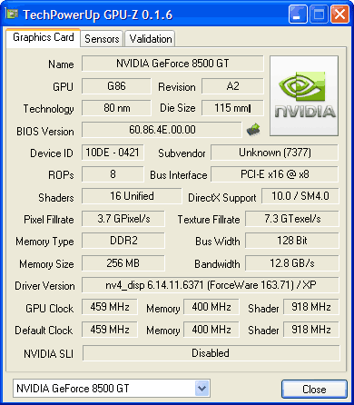 разгон Colorful GeForce 8500GT разгон Colorful GeForce 8500GT