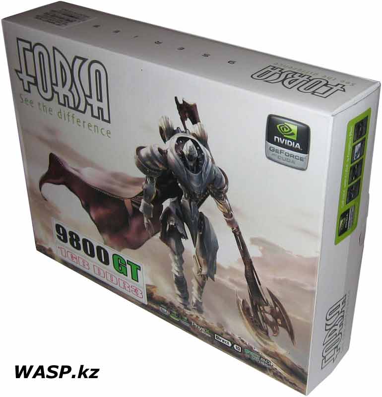 пакет Forsa GeForce 9800GT видеокарта Видеокарта Forsa GeForce 9800GT упаковка
