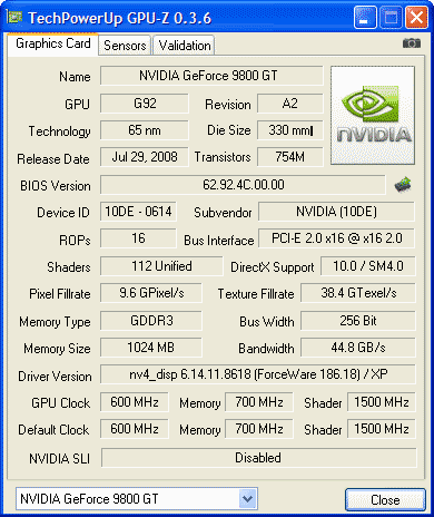 разгон Forsa GeForce 9800GT характеристики G92 Forsa GeForce 9800GT