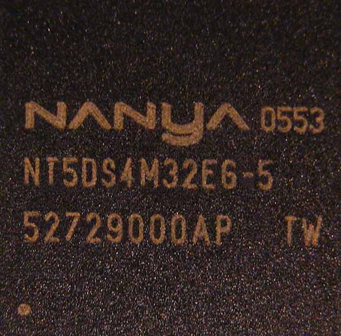 Nanya NT5DS4M32EG-5 маркировка памяти Nanya NT5DS4M32EG-5 маркировка памяти