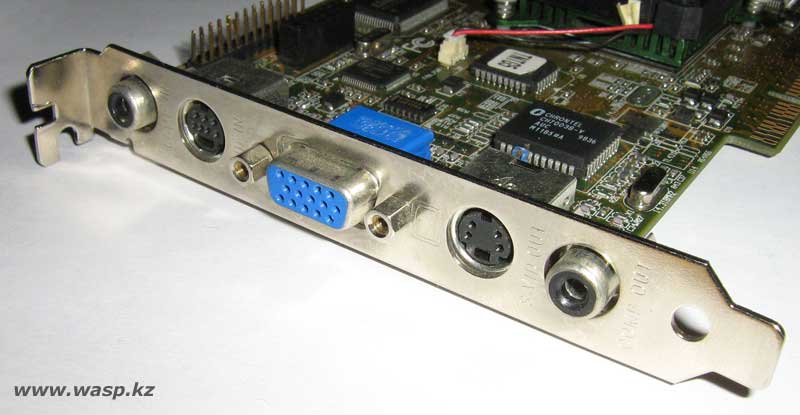 ASUS AGP-V3400TNT-TV разъемы панели ASUS AGP-V3400TNT-TV разъемы панели