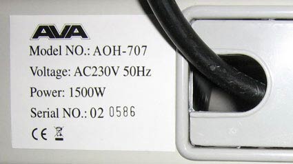 AOH-707 этикетка, конпки управления и инструкция AOH-707 этикетка, конпки управления и инструкция