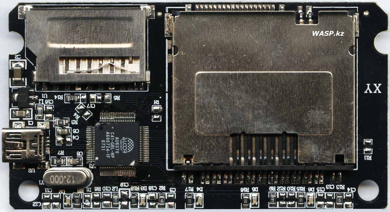 Gembird Flash Card reader AU6370 разборка и схема