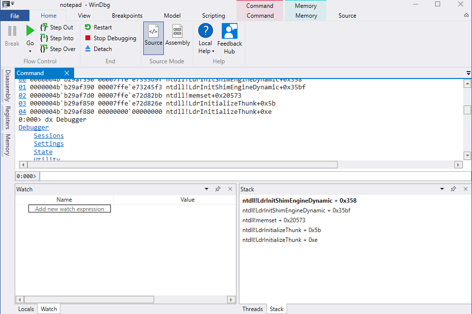WinDbg для Windows 10 WinDbg для Windows 10