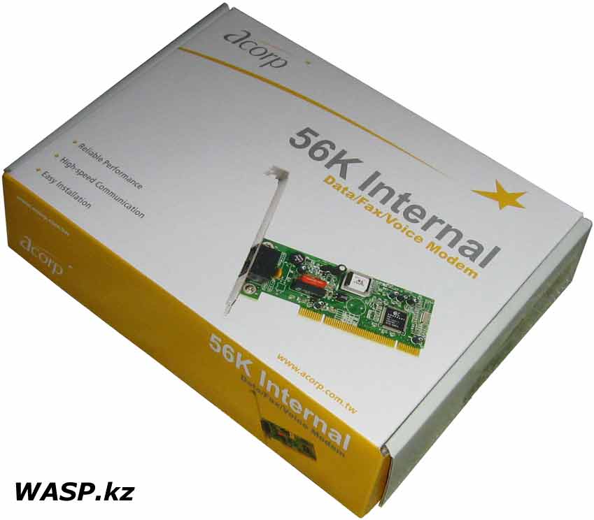 Acorp M56PIS ver. 2.0 коробка модема Acorp M56PIS ver. 2.0 коробка модема