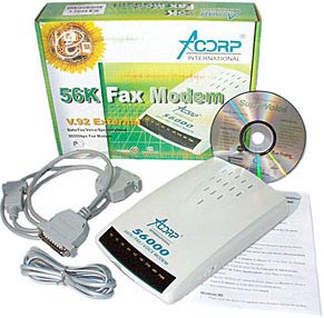 Внешний DialUp факс-модем Acorp M-56EMS-2 Внешний DialUp факс-модем Acorp M-56EMS-2