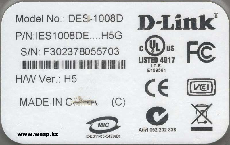 D-Link DES-1008D неуправляемый коммутатор с 8 портами 10/100Base-TX D-Link DES-1008D неуправляемый коммутатор с 8 портами 10/100Base-TX