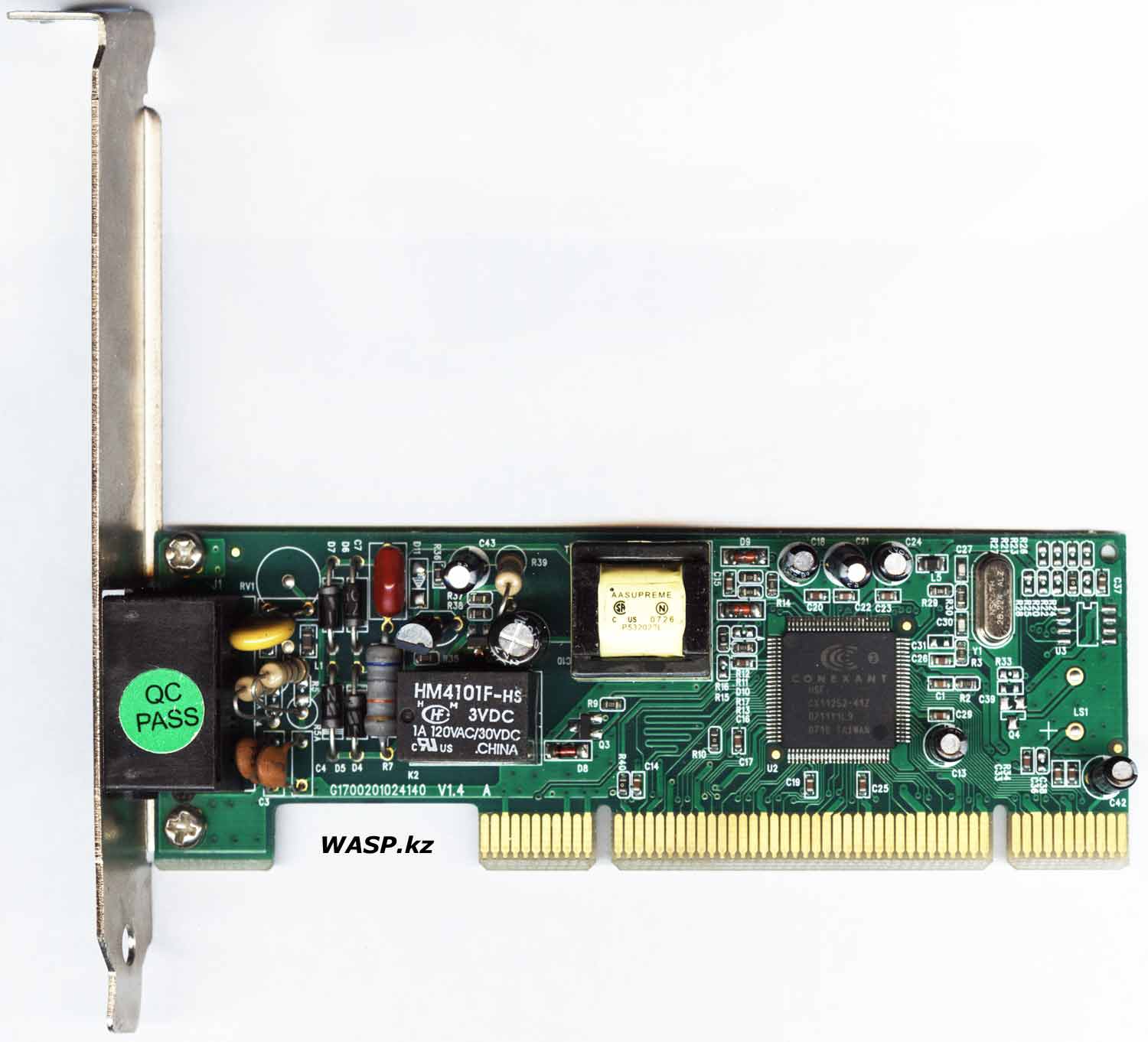 Genx 56K Fax Modem лицевая часть платы Genx 56K Fax Modem - лицевая часть платы