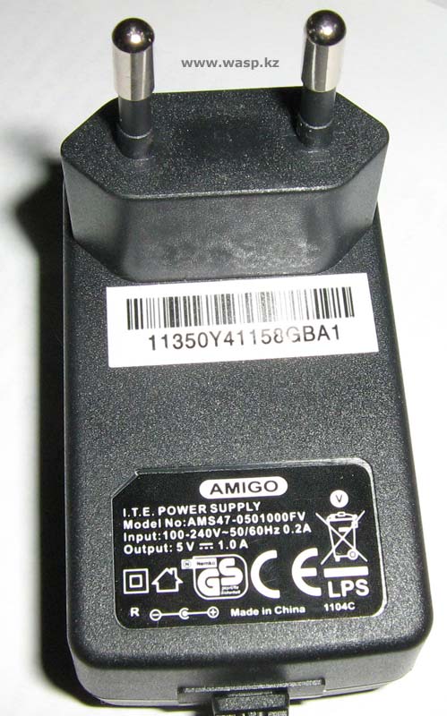 блок питания Amigo 5V 1.0A Levelone WBR-6006 блок питания Amigo 5V 1.0A Levelone WBR-6006
