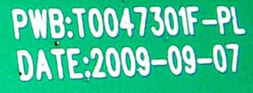 маркировка PWB: T0047301F-PL маркировка PWB: T0047301F-PL