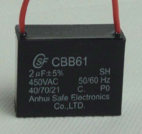 CBB61 2 mF 450 v Anhui Safe китайский конденсатор CBB61 2 mF 450 v Anhui Safe китайский конденсатор