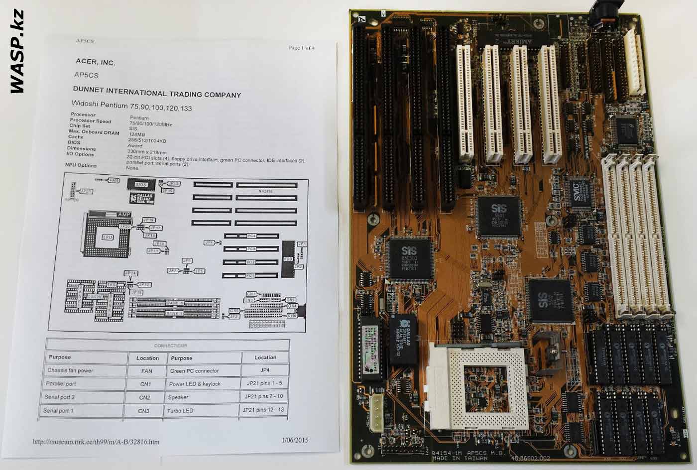 Acer AP5CS мануал и характеристики материнской платы Acer AP5CS мануал и характеристики материнской платы