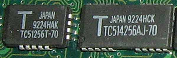 Toshiba TC514256AJ-70 и TC51256T-70 память Toshiba TC514256AJ-70 и TC51256T-70 память типа SIMM обзор