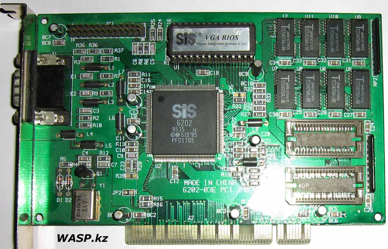 SiS 6202-03E PCI полный обзор старой видеокарты SiS 6202-03E PCI полный обзор старой видеокарты