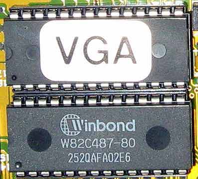 Winbond W82C487-80 RAMDAC видеокарты WD90C 30-LR Winbond W82C487-80 RAMDAC видеокарты WD90C 30-LR