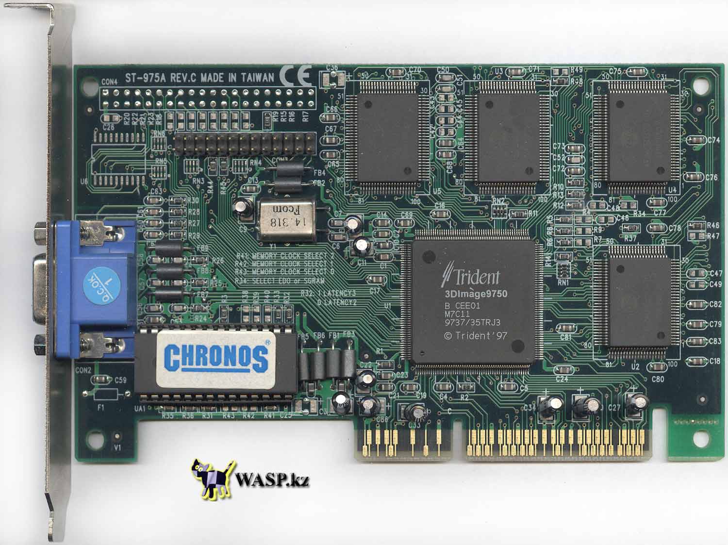 Trident 3DImage 9750 старая видеокарта AGP Trident 3DImage 9750 старая видеокарта AGP