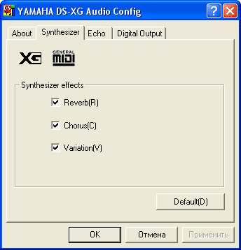 Yamaha XG YMF724E-V программа для звуковой карты Yamaha XG YMF724E-V программа для звуковой карты